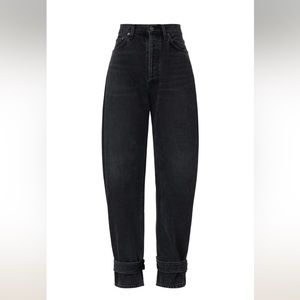 AGOLDE Cleo Cuffed Jeans Black Size 29